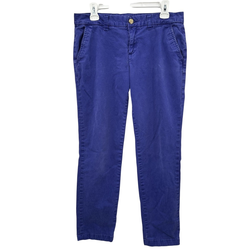 Tommy Hilfiger Chino Pants Mid-Rise Nautical Blue Cotton Stretch Women's Size 8